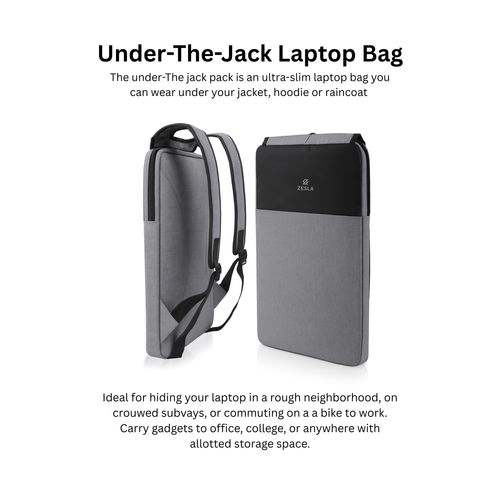Zesla Ultra-Slim 15.6 Inch Laptop Backpack | 3-Inch Profile Anti-Theft Bag