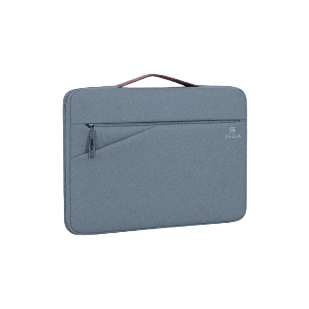 Zesla Premium 14-Inch Laptop Sleeve Bag | Shockproof Protective Case with Handle | Grey